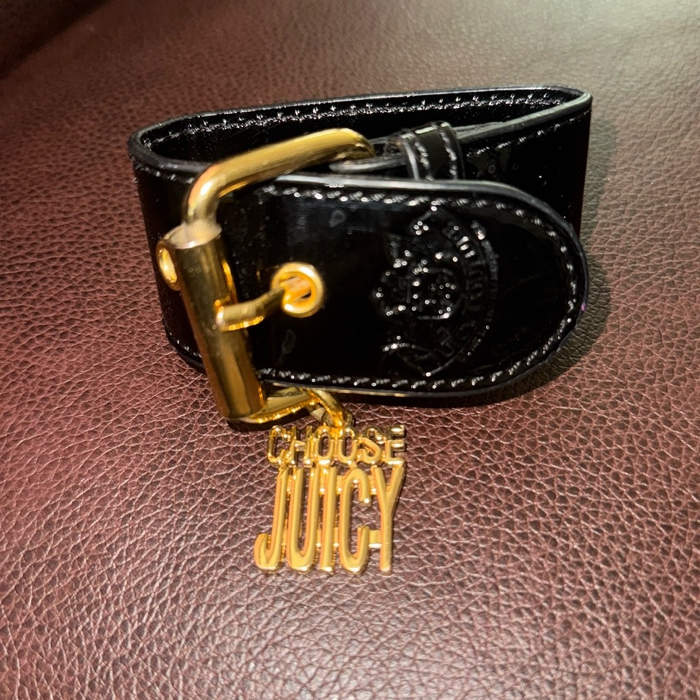 Juicy Couture Scottie dog  Patent Leather Bracelet Belt